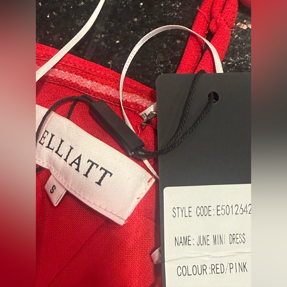 Elliatt June Mini Dress in Red & Pink Size S NWT - Picture 8 of 8